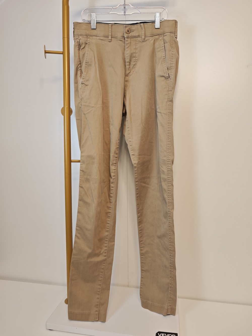 Abercrombie & Fitch Slim Stretch Straight Chinos Khaki Beige 28x34